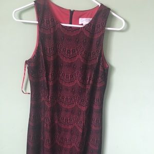 Jessica Simpson red and black dress
